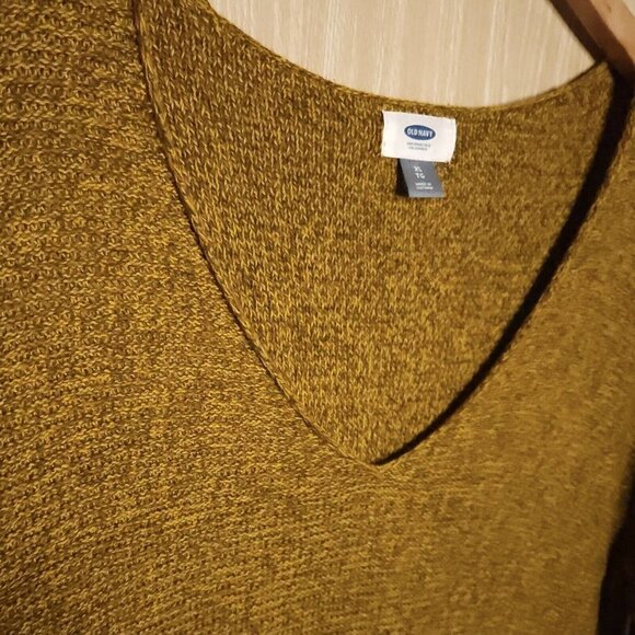 Old Navy Gold V Neck Tunic Sweater XL - Picture 3 of 5